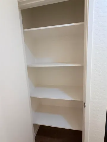 a close view of closet