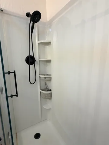 a close view of a shower