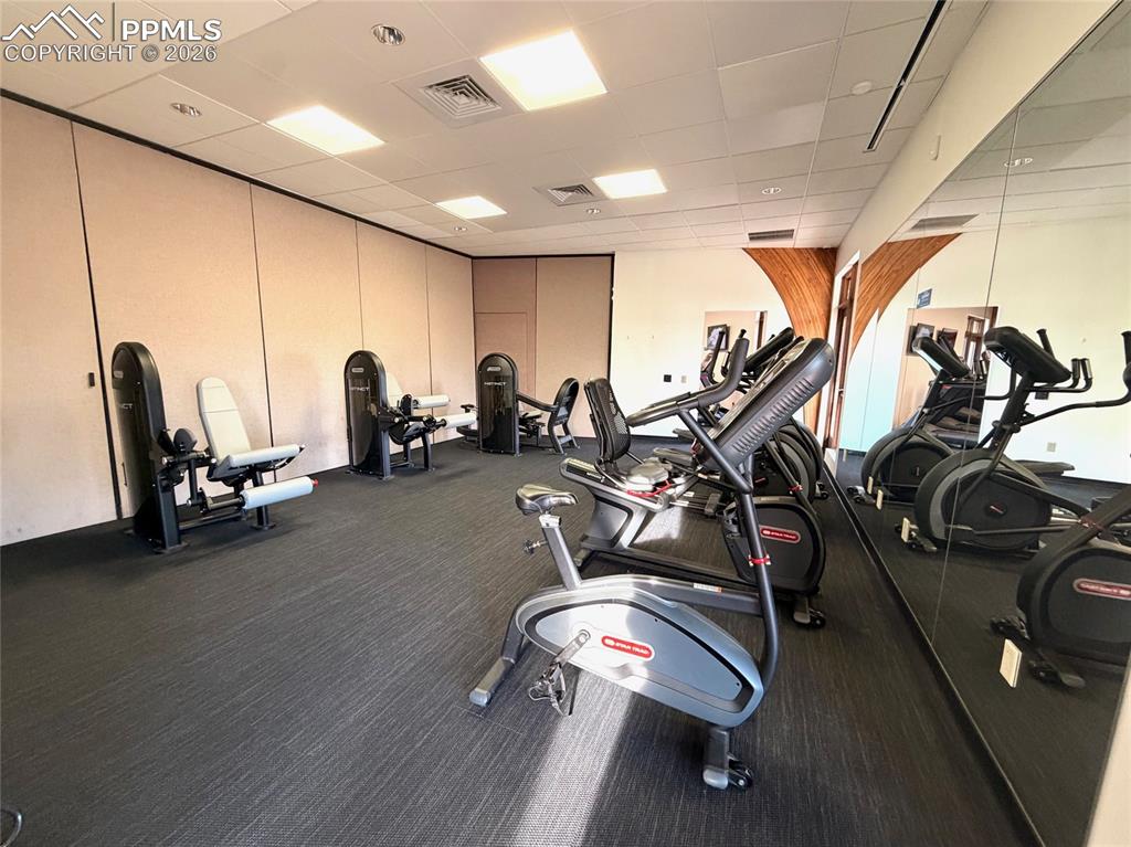 4031 Samaritan Loop Colorado Springs, CO 80916 - Photo 30 of 34 a room with gym equipment