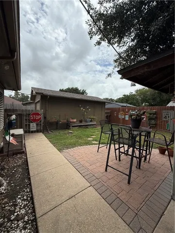 an outdoor view having patio