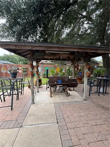 a view of outdoor space with seating