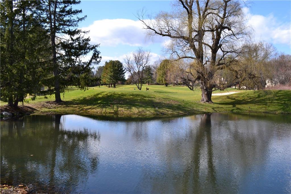 a view of a lake with houses
