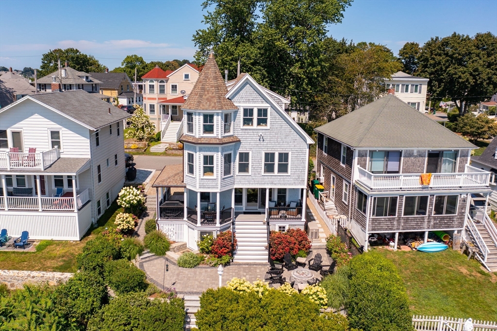67 Hampton Circle Hull, MA 02045 - Photo 24 of 30 a aerial view of a residential apartment building with a yard