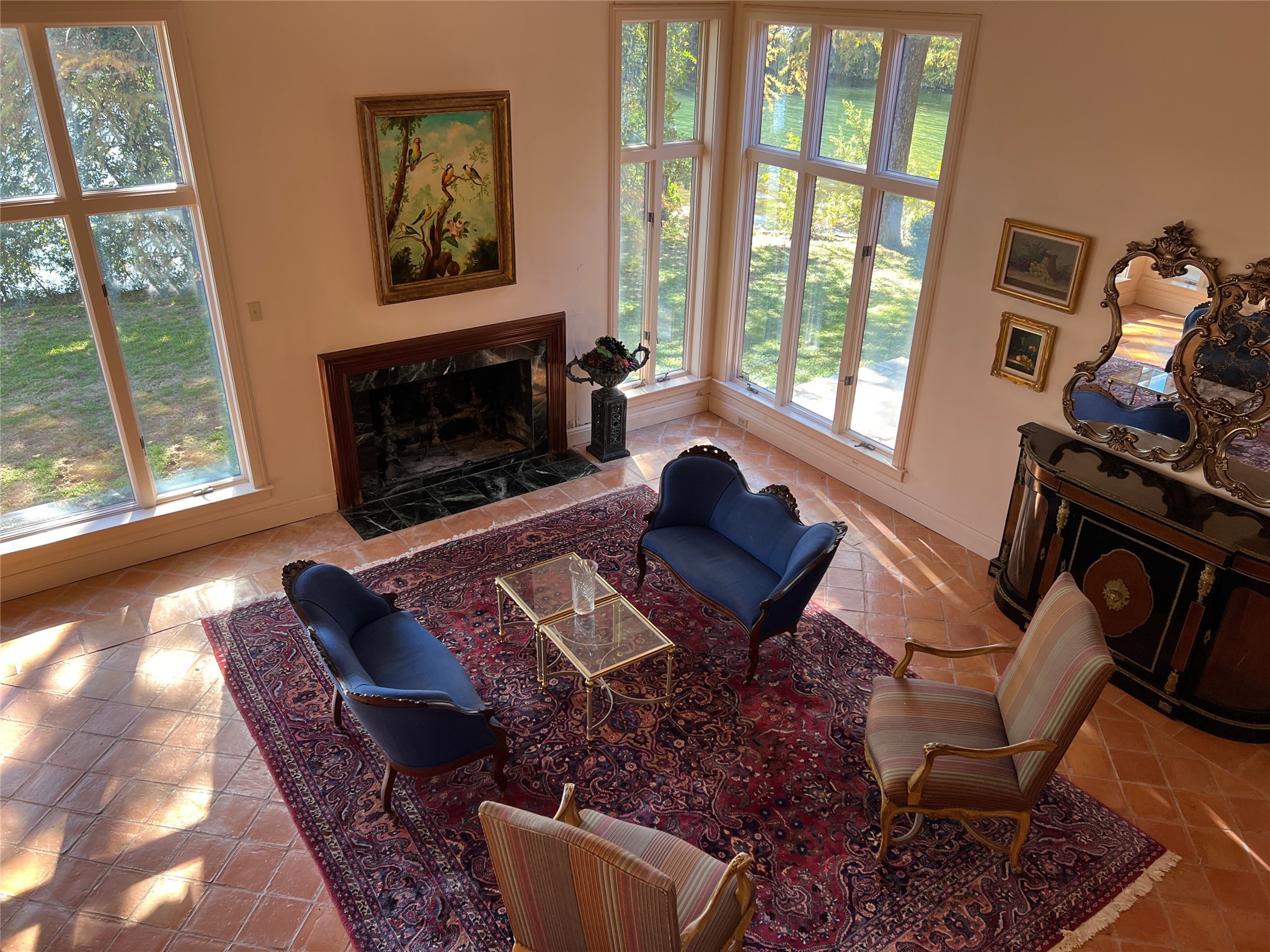 1700 Lakeshore Drive Austin, TX 78746 - Photo 15 of 26 Living Room with two story private lake views!