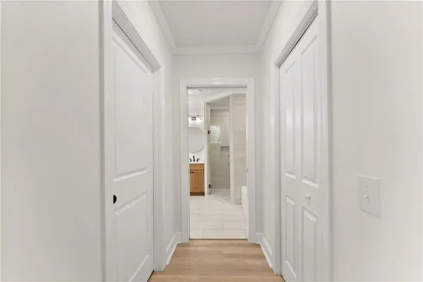 a bathroom with a bathtub and shower