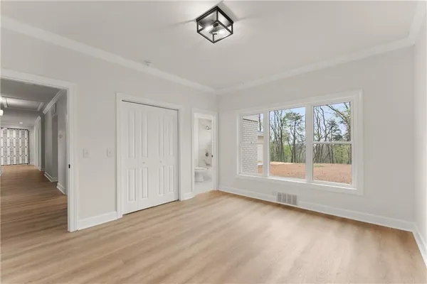 a front view of a house with a outdoor space