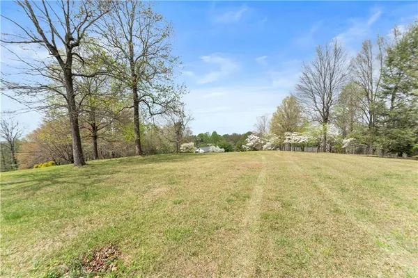 a view of a lake with a mountain in the background