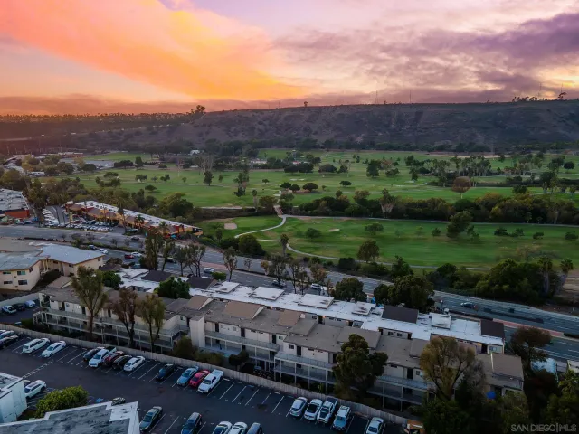 a view of city and mountain