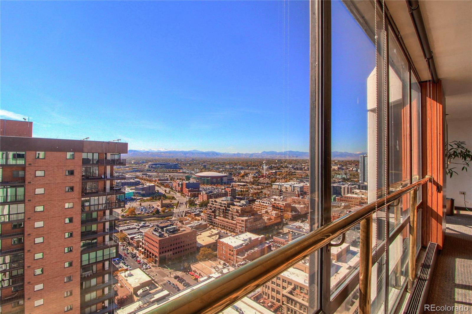1625 Larimer Street, Unit 3104 Denver, CO 80202 - Photo 17 of 31 a view of a city from a balcony