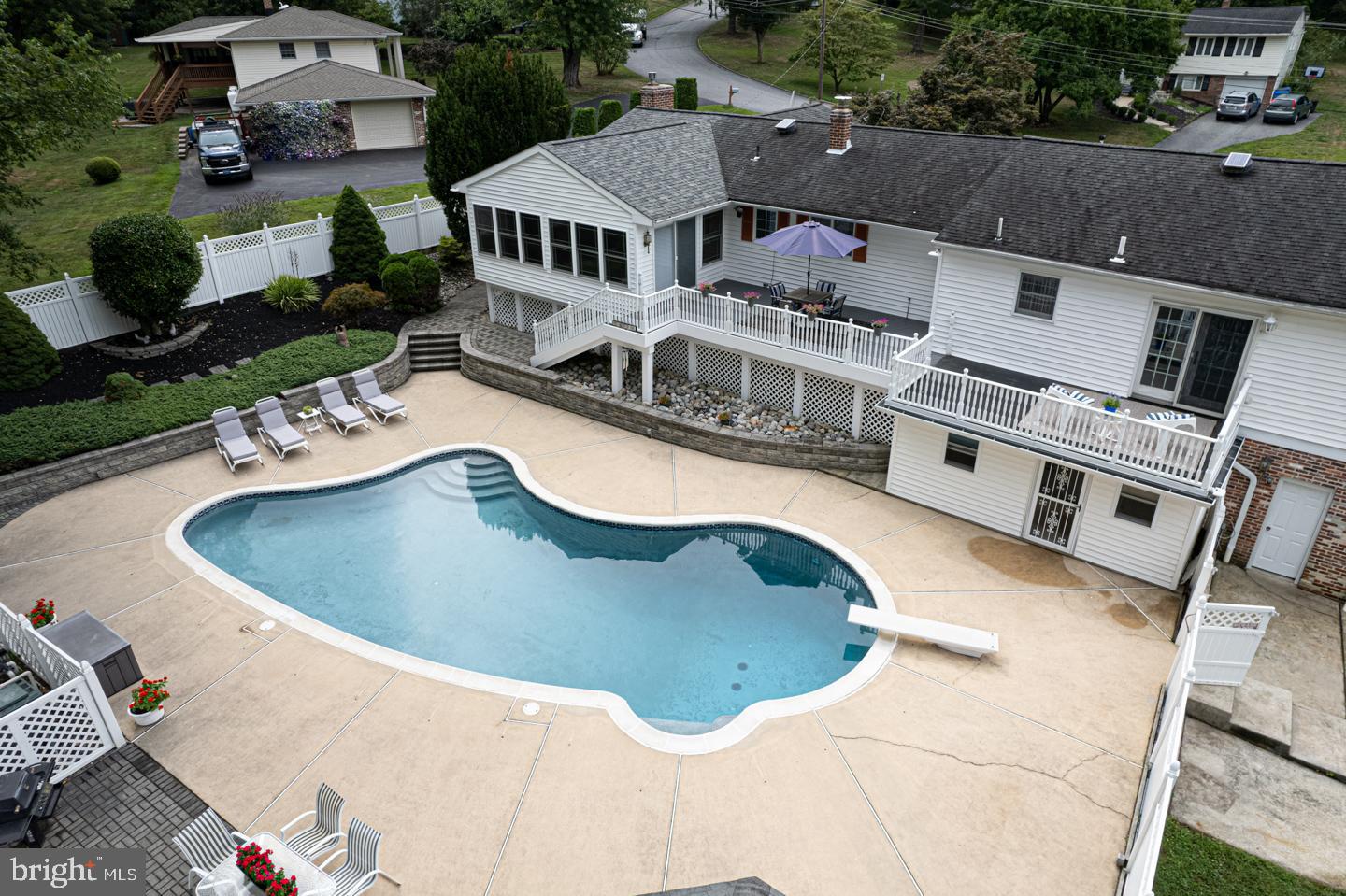 8 Devon Lane Media, PA 19063 - Photo 73 of 75 an aerial view of a house with swimming pool
