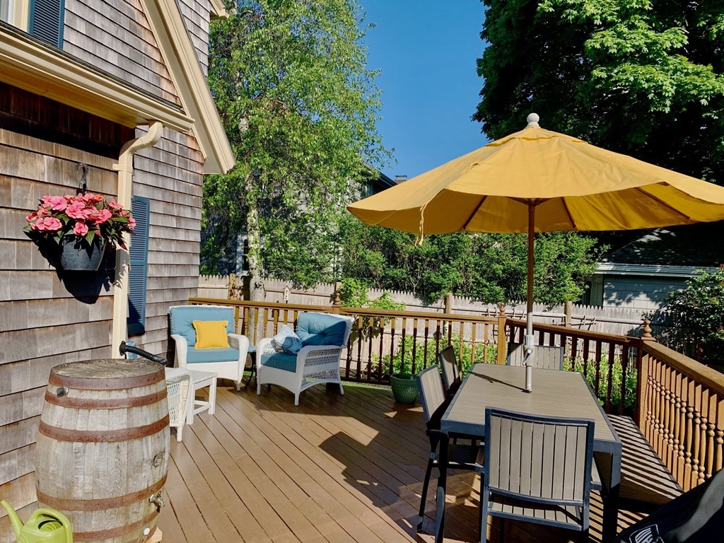 15 Pickwick Road Marblehead, MA 01945 - Photo 27 of 30 a view of balcony with wooden floor and outdoor seating