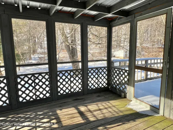 a view of a black gate