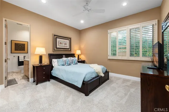 a view of a fountain with sitting area