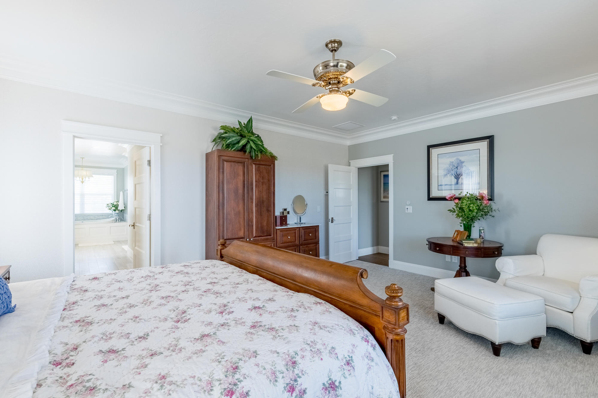 490 Cobble Drive Montrose, CO 81403 - Photo 36 of 58 a bedroom with a bed and ceiling fan