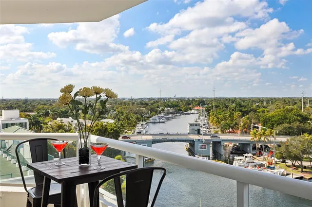 a view of city from a terrace