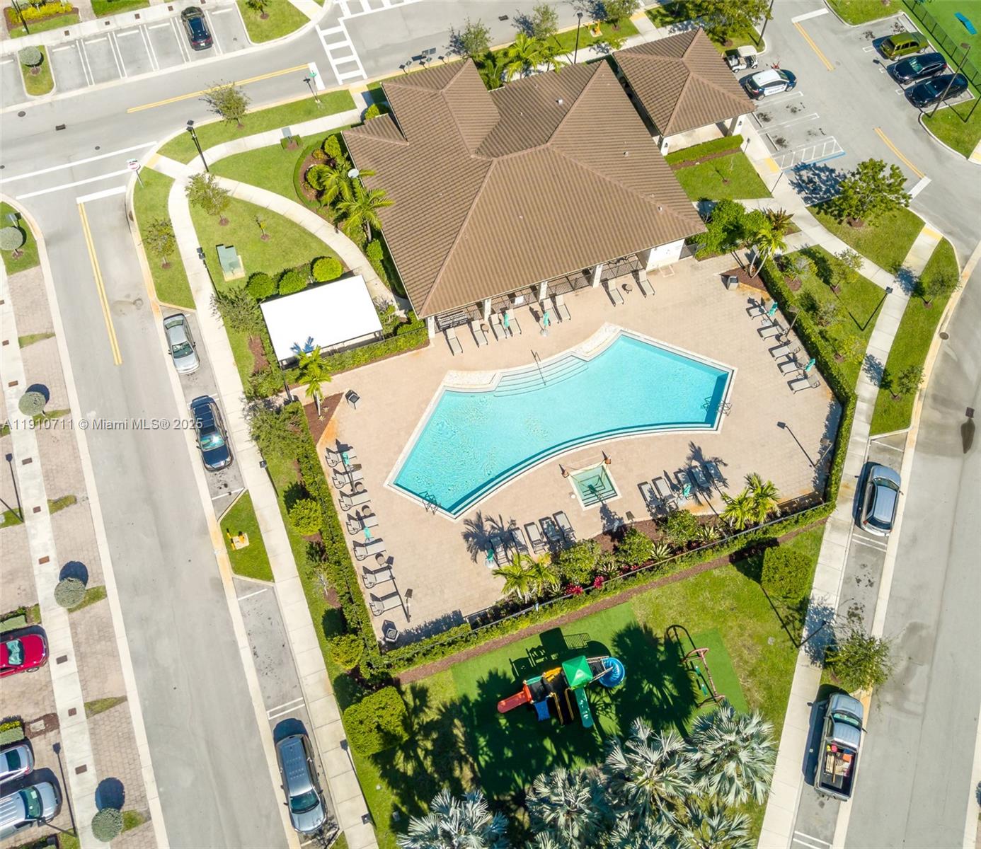 11374 Southwest 254th Terrace Homestead, FL 33032 - Photo 48 of 51 an aerial view of a house with a yard and a wooden fence