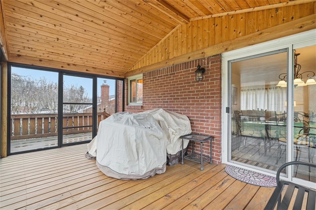 5301 Ranchview Drive Pittsburgh, PA 15236 - Photo 15 of 44 a view of a balcony with wooden floor