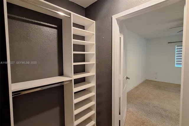 an empty room with a window