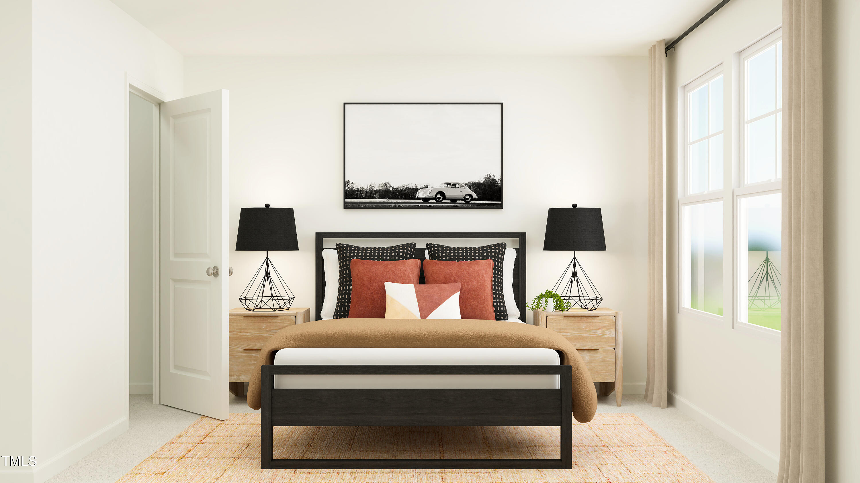 1502 Crescent Townes Way Raleigh, NC 27604 - Photo 7 of 25 a bedroom with a bed and window