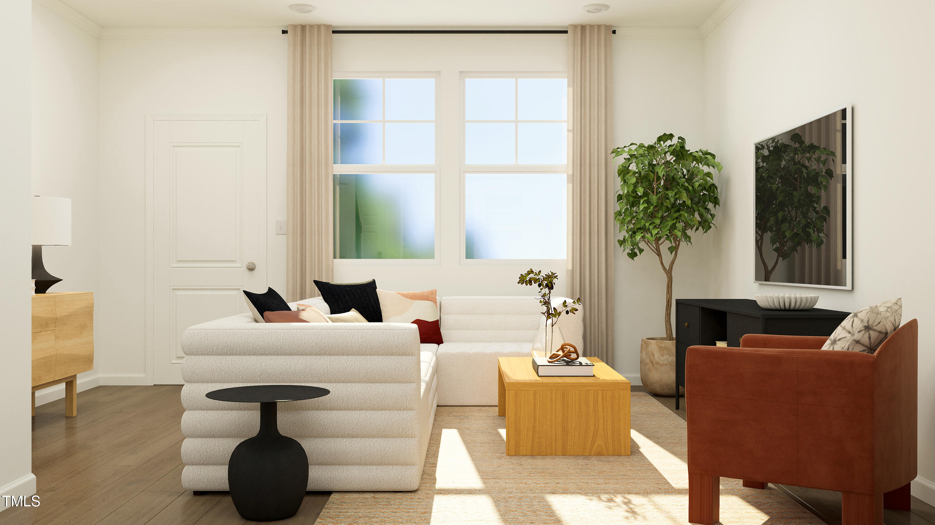 1502 Crescent Townes Way Raleigh, NC 27604 - Photo 14 of 25 a living room with furniture and a window