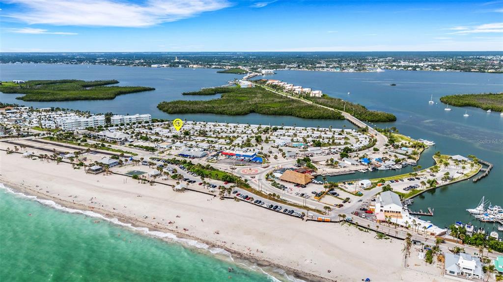 1977 Beach Road, Unit 84 Englewood, FL 34223 - Photo 38 of 42 an aerial view of a house with a ocean view