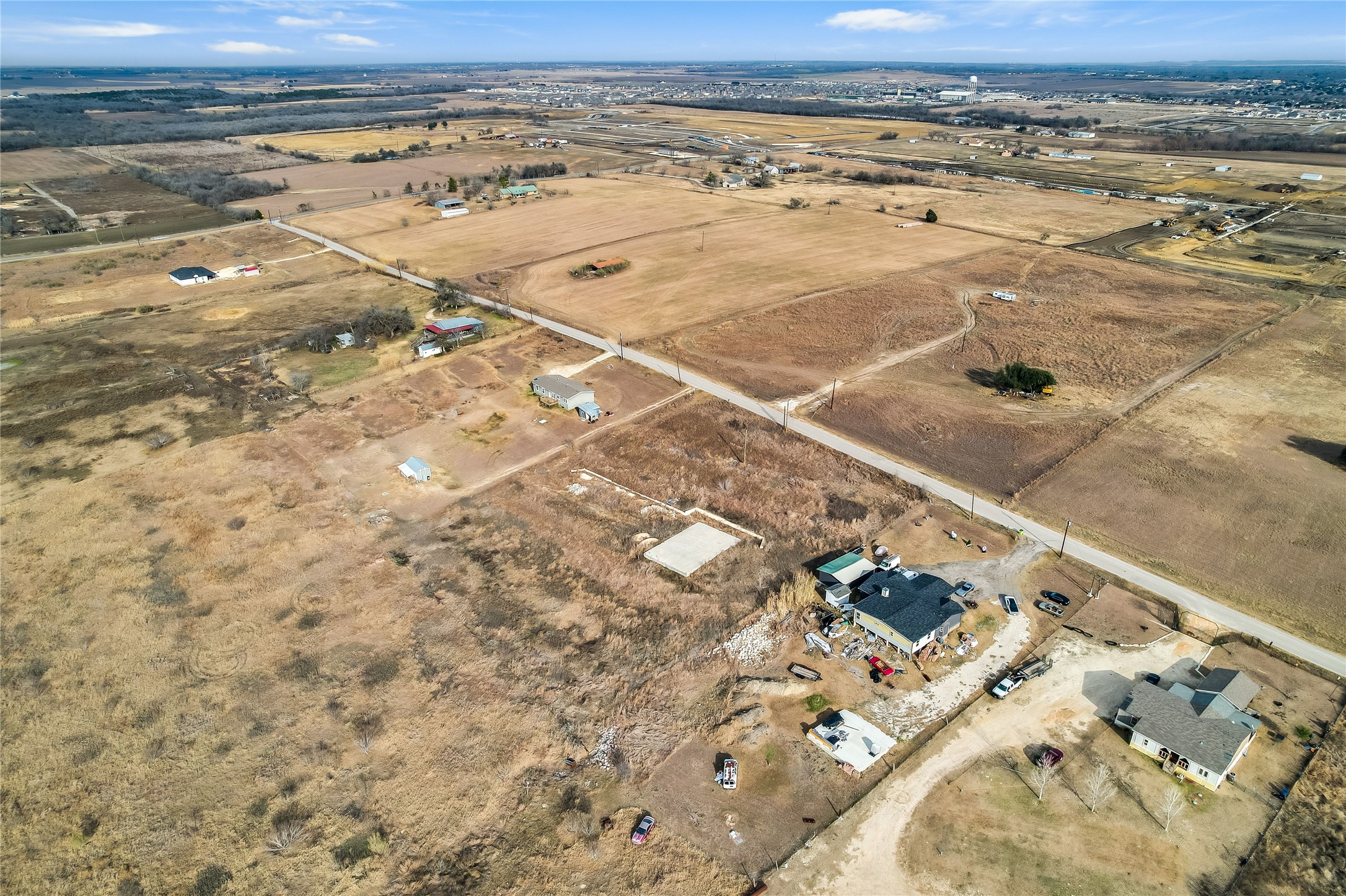 Tbd Klaus Lane Elgin, TX 78621 - Photo 5 of 6 Aerial overview of property's location with rural landscape