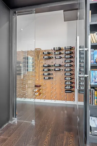 a living room with furniture with wooden floor