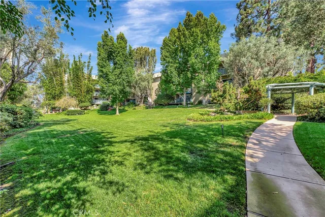 a view of building with yard