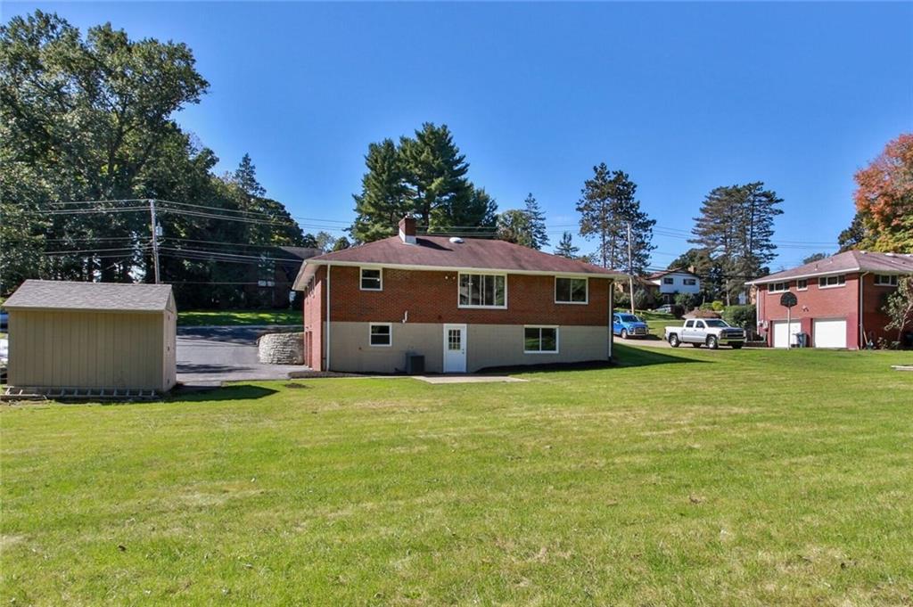 938 Bebout Road Venetia, PA 15367 - Photo 19 of 20 Very nice, large, level rear yard is perfect for family cookouts or for kids to play. There is also a nice large shed for a tractor/lawnmower and tools.