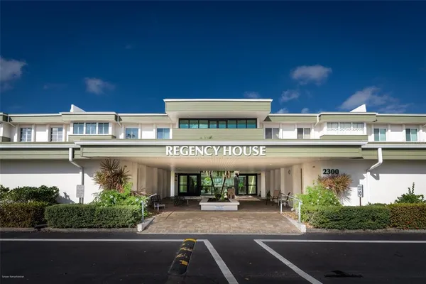 a view of a building with street view