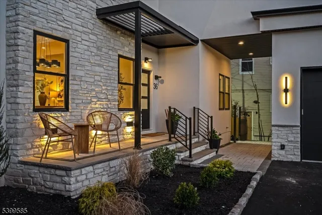 a view of a entryway front of house