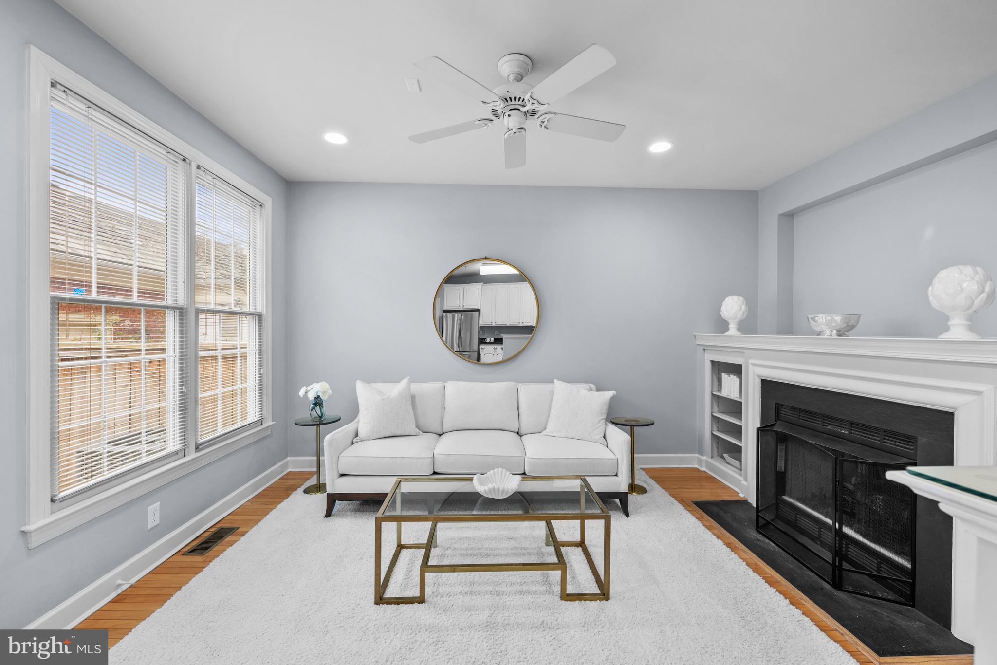 313 Hart Road Gaithersburg, MD 20878 - Photo 11 of 33 a living room with furniture and a fireplace