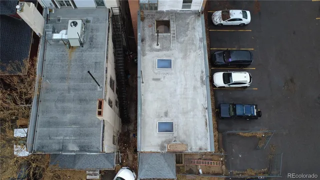 a bird view of a house
