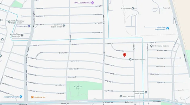 a view of a building with a swimming pool