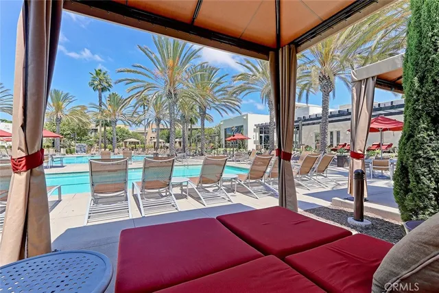 a view of an chairs and tables in the patio