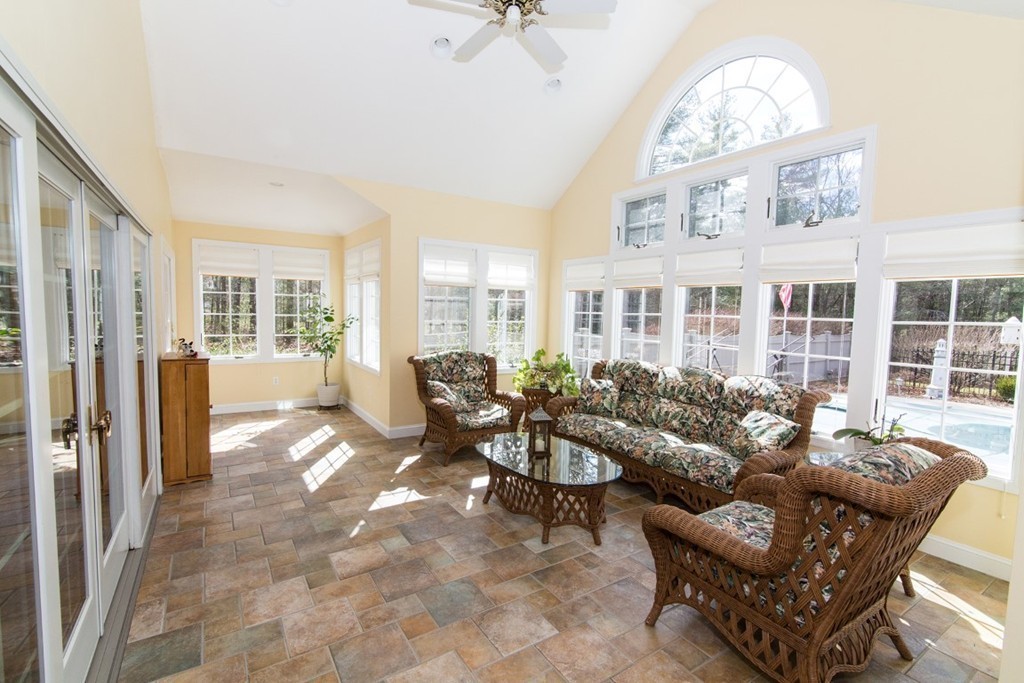 5 Parker Road Mendon, MA 01756 - Photo 6 of 28 a living room with furniture and a chandelier