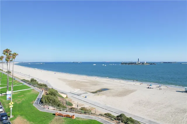 a view of an ocean and beach