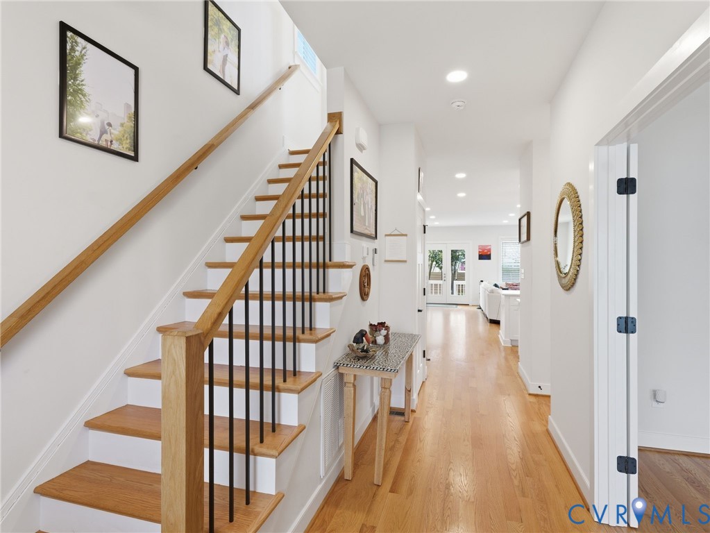 1202 North 34th Street Richmond, VA 23223 - Photo 19 of 36 Corridor featuring light wood-style floors and rec