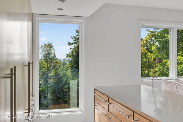 a view of a window in a room