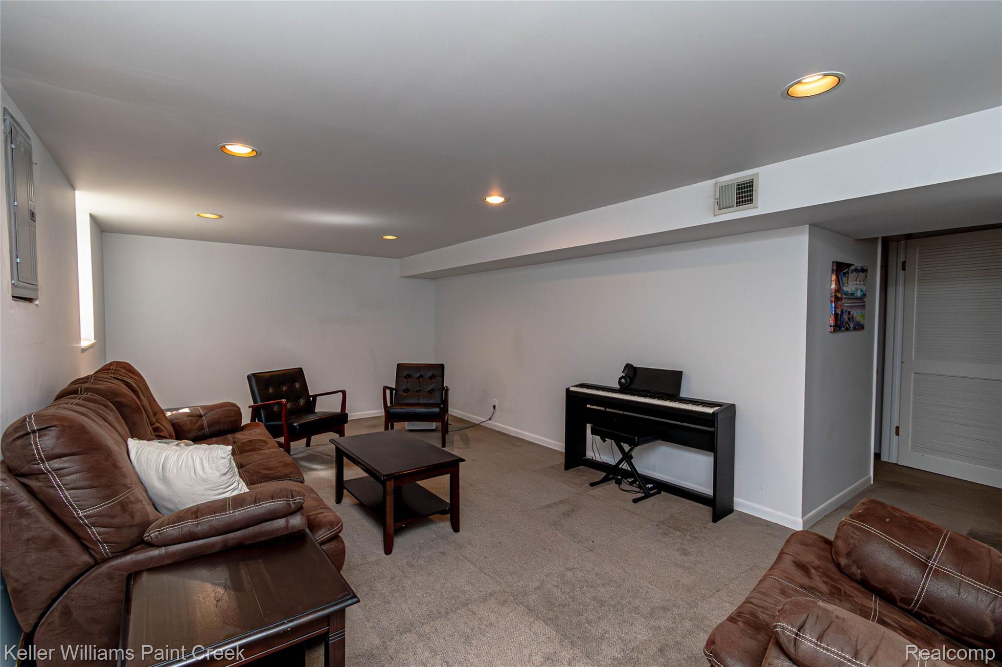 7093 Stonebrook Road West Bloomfield, MI 48322 - Photo 58 of 64 Carpeted interior space featuring recessed lighting and white painted walls