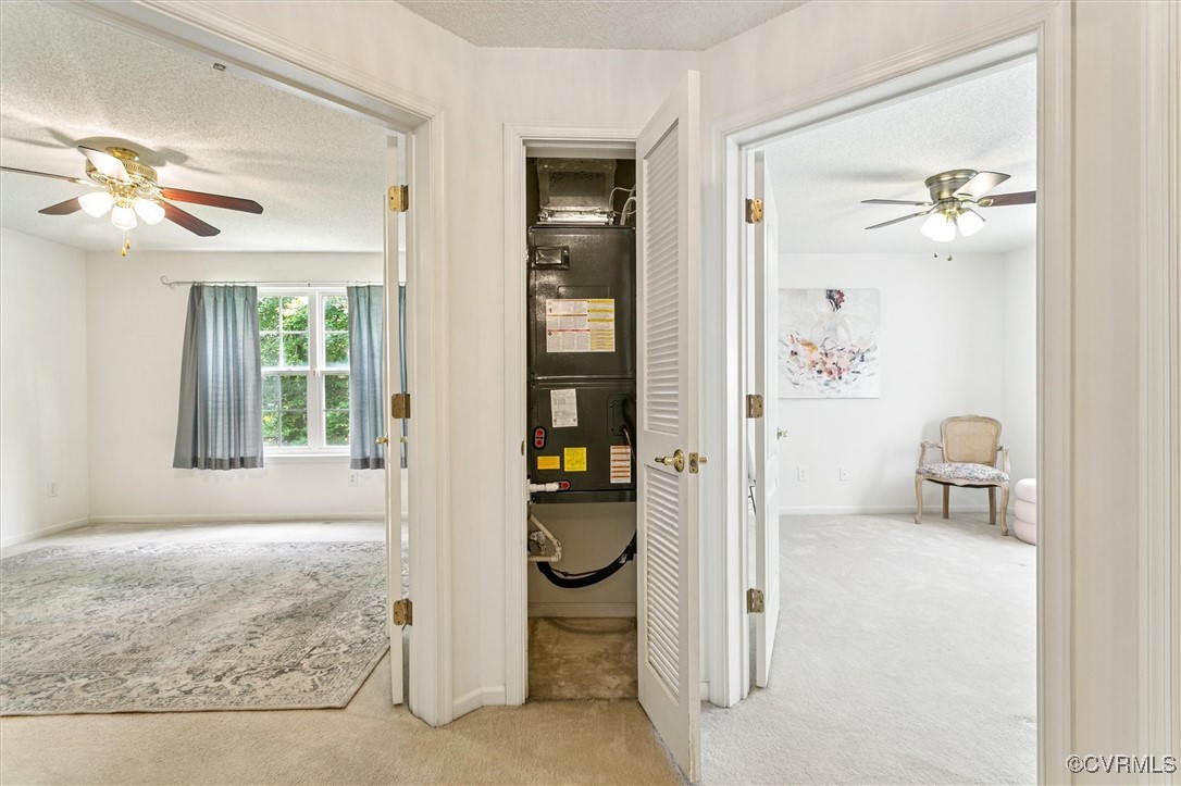 262 Claiborne Drive Williamsburg, VA 23185 - Photo 27 of 49 Hall featuring light colored carpet and a textured