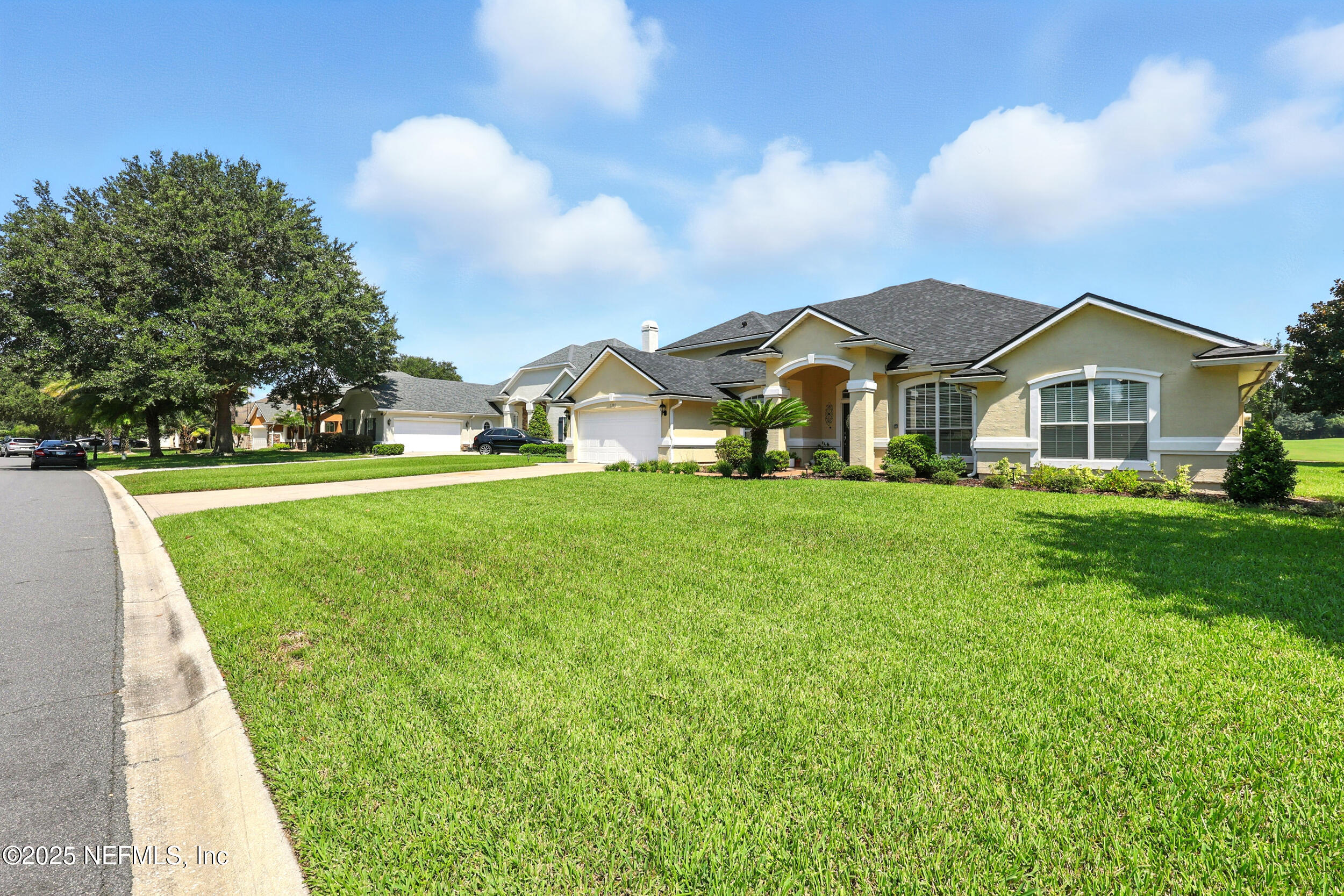 1185 Garrison Drive St. Augustine, FL 32092 - Photo 51 of 70 a view of a house with a big yard and large trees