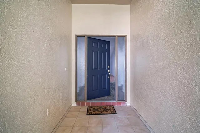 a view of an entrance door