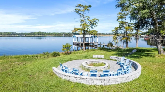 a view of a swimming pool and an ocean