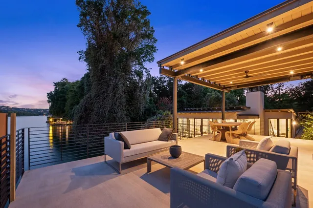 a outdoor living space with patio furniture