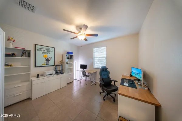 a view of a workspace with a window