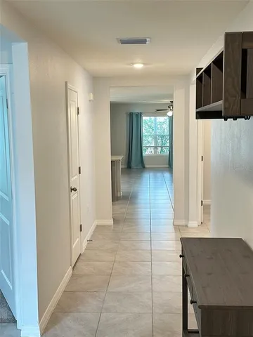 a view of hallway with window