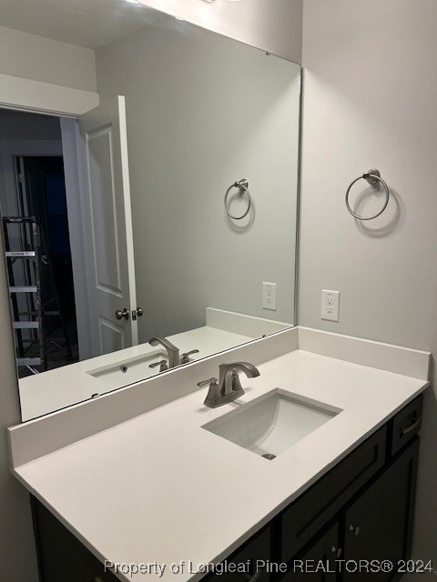 1113 Dean Road St. Pauls, NC 28384 - Photo 25 of 29 a bathroom with a sink vanity and a mirror