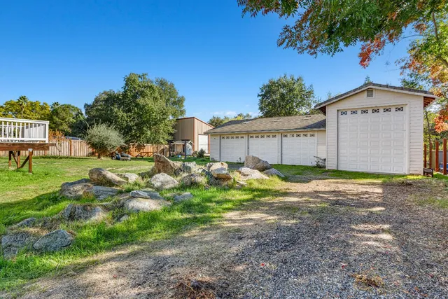 a backyard of a house
