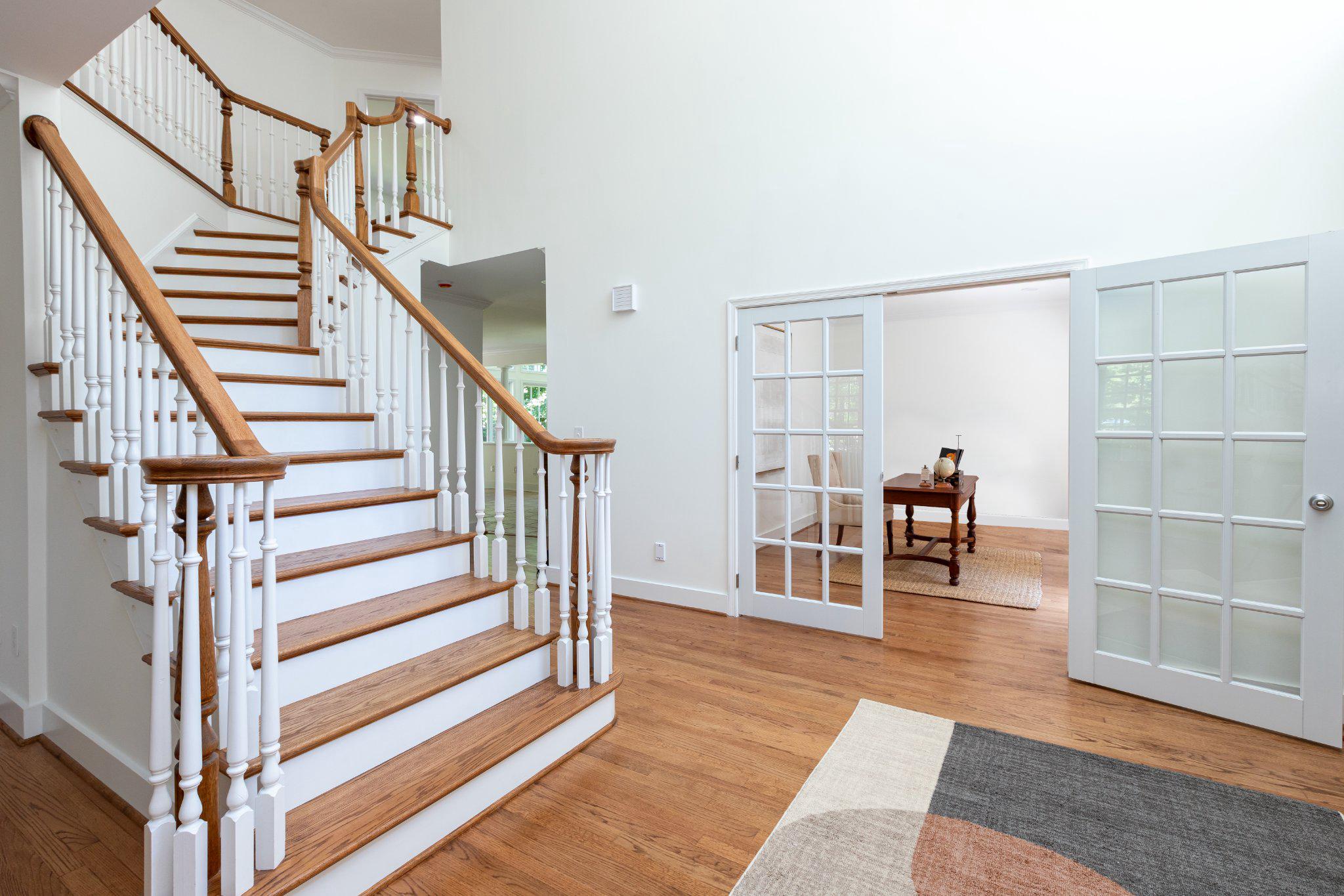 7009 Persimmon Tree Road Bethesda, MD 20817 - Photo 19 of 63 Foyer - French Doors, New Oak Floors Throughout